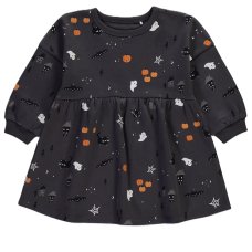 GX575: Girls Halloween Sweatshirt Dress (5-6 Years)